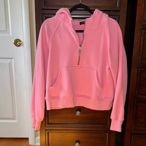 Amazon Pink Half-Zip Hoodie